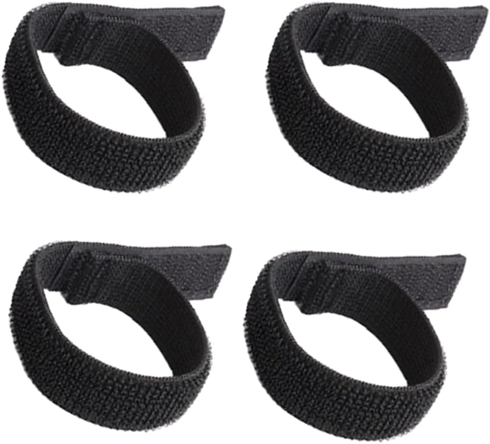 4 Stück Hosenklammer Hosenschutz Hosenband Hosenbein Klammer Elastisches Klettband Fahrrad Hosenband für Hosen Outdoor Jogging MilitäRuniformen Angeln Jagd Wandern Radfahren Schwarz