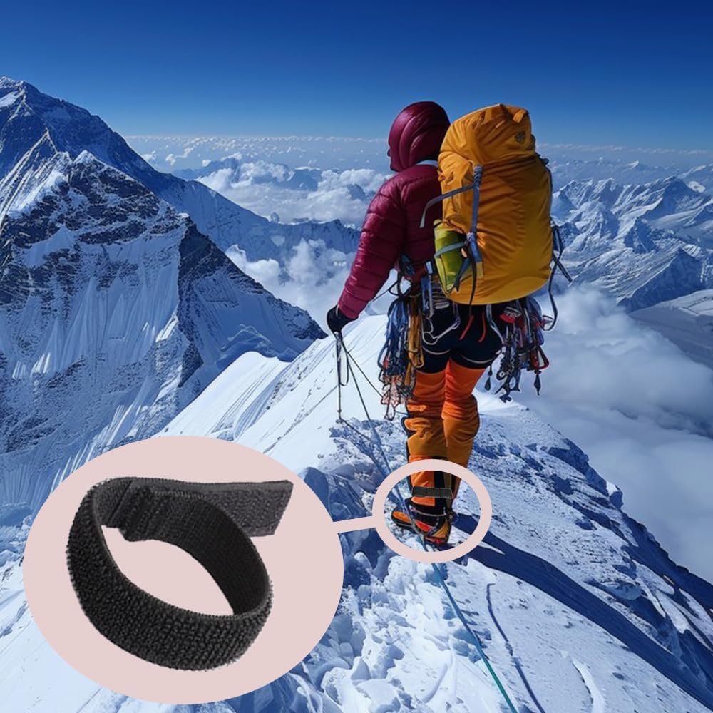 4 Stück Hosenklammer Hosenschutz Hosenband Hosenbein Klammer Elastisches Klettband Fahrrad Hosenband für Hosen Outdoor Jogging MilitäRuniformen Angeln Jagd Wandern Radfahren Schwarz